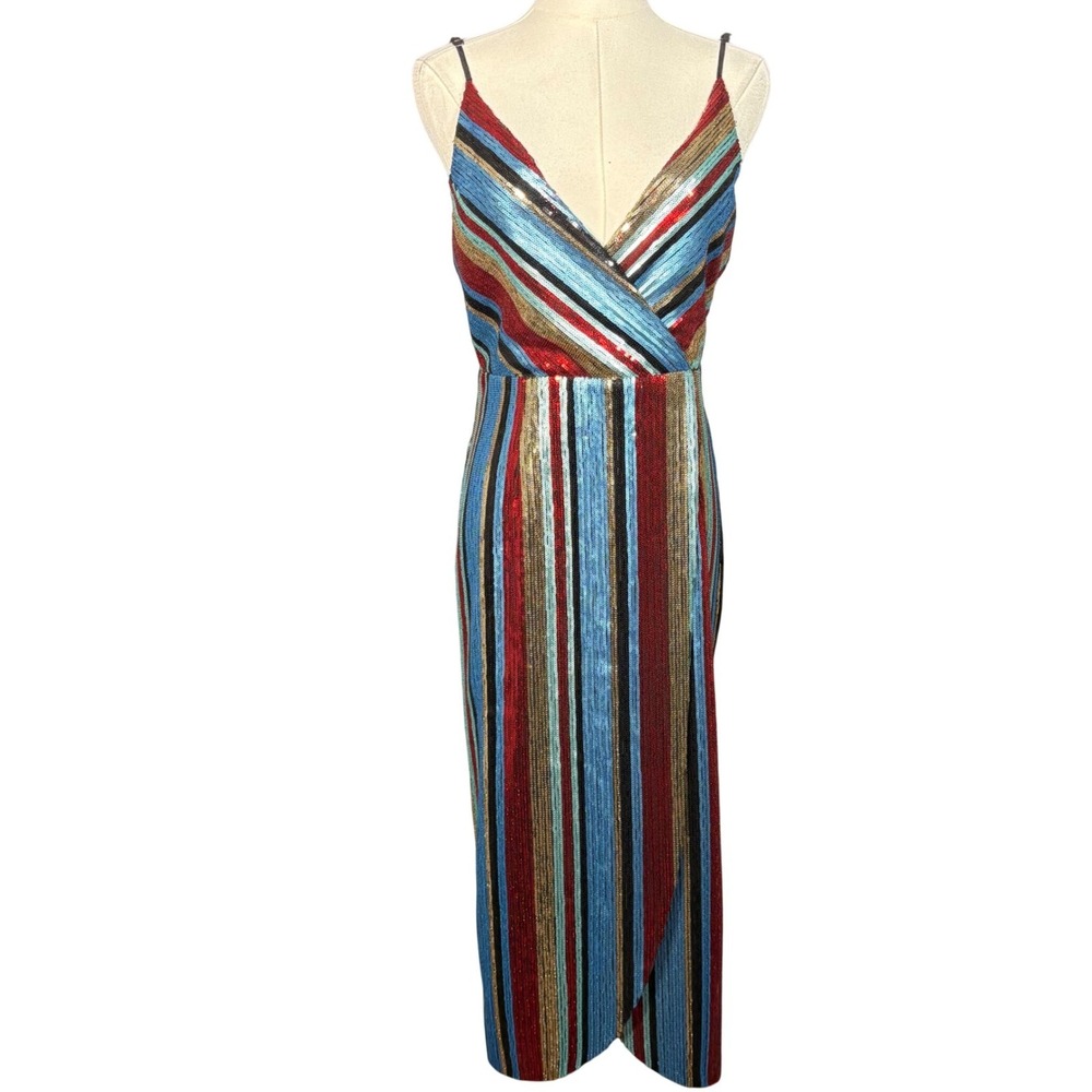 Vici Multicolor Striped Midi Dress